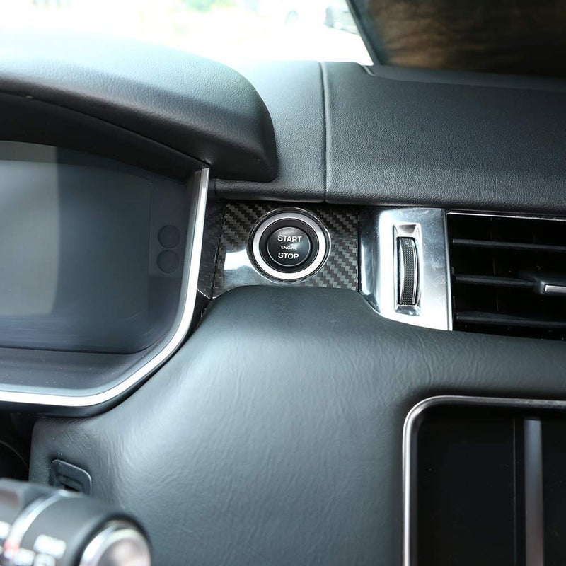 YIWANG 100% Real Carbon Fiber Center Console Passenger Decoration Panel Cover Trim 3Pcs for Land Rover Range Rover Sport 2014-2020 Left Hand Drive Car Accessories (Real Carbon Fiber) - Image 5